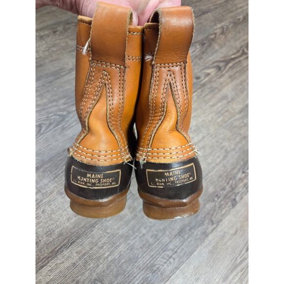 L.L. Bean Men's Made in USA Vintage Maine Hunting Shoe Waterproof Boots Size 7 - Picture 4 of 11